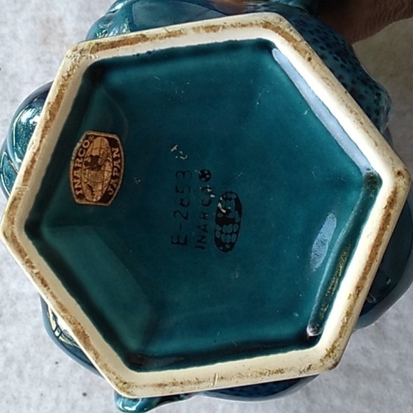 Vintage Irarco blue fruit pitcher vase - Picture 3 of 4